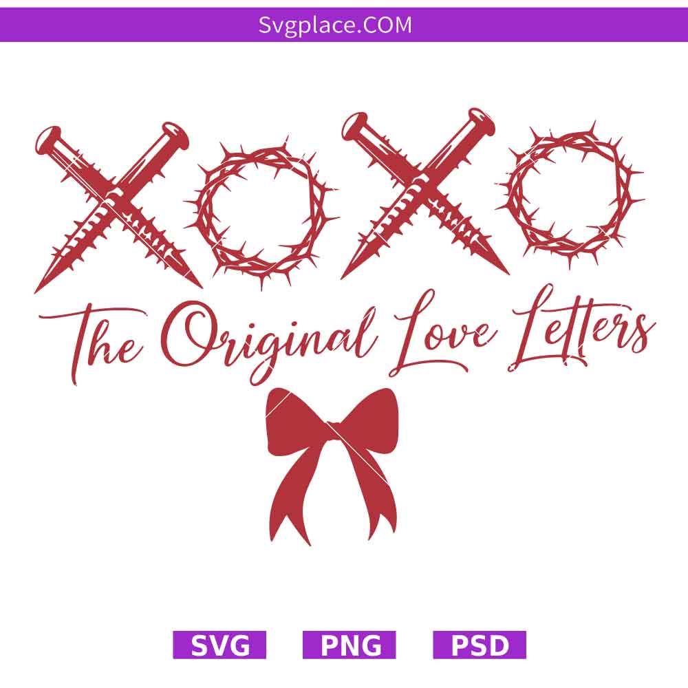 SVG Template-01 XOXO the original love letters svg