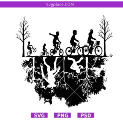 Friends Don’t Lie svg, Stranger Things SVG, Upside Down Cut File svg