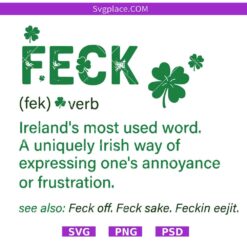 Feck Irish verb Svg,