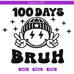 100 Days Bruh Svg