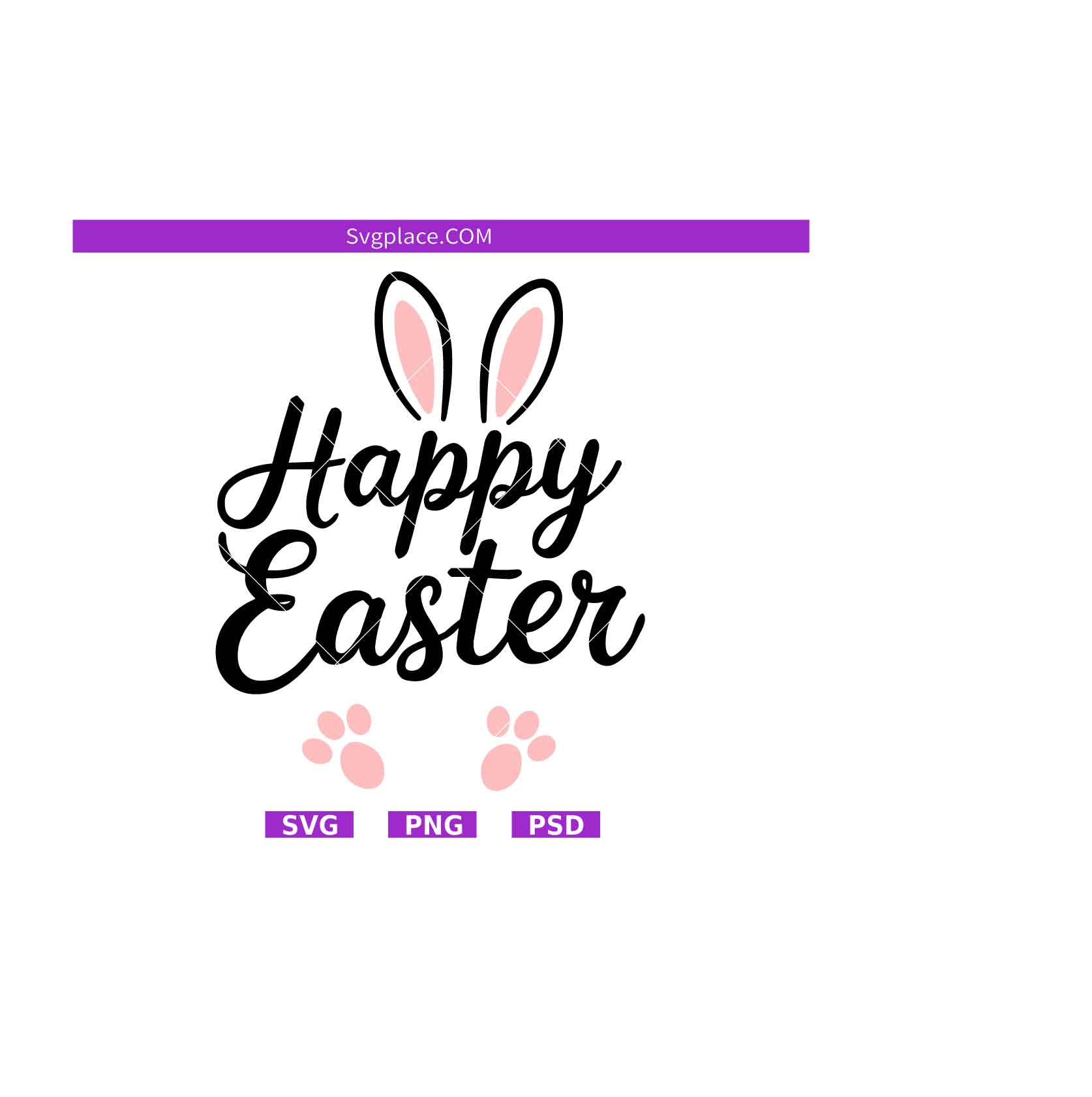 SVG Template Happy Easter svg