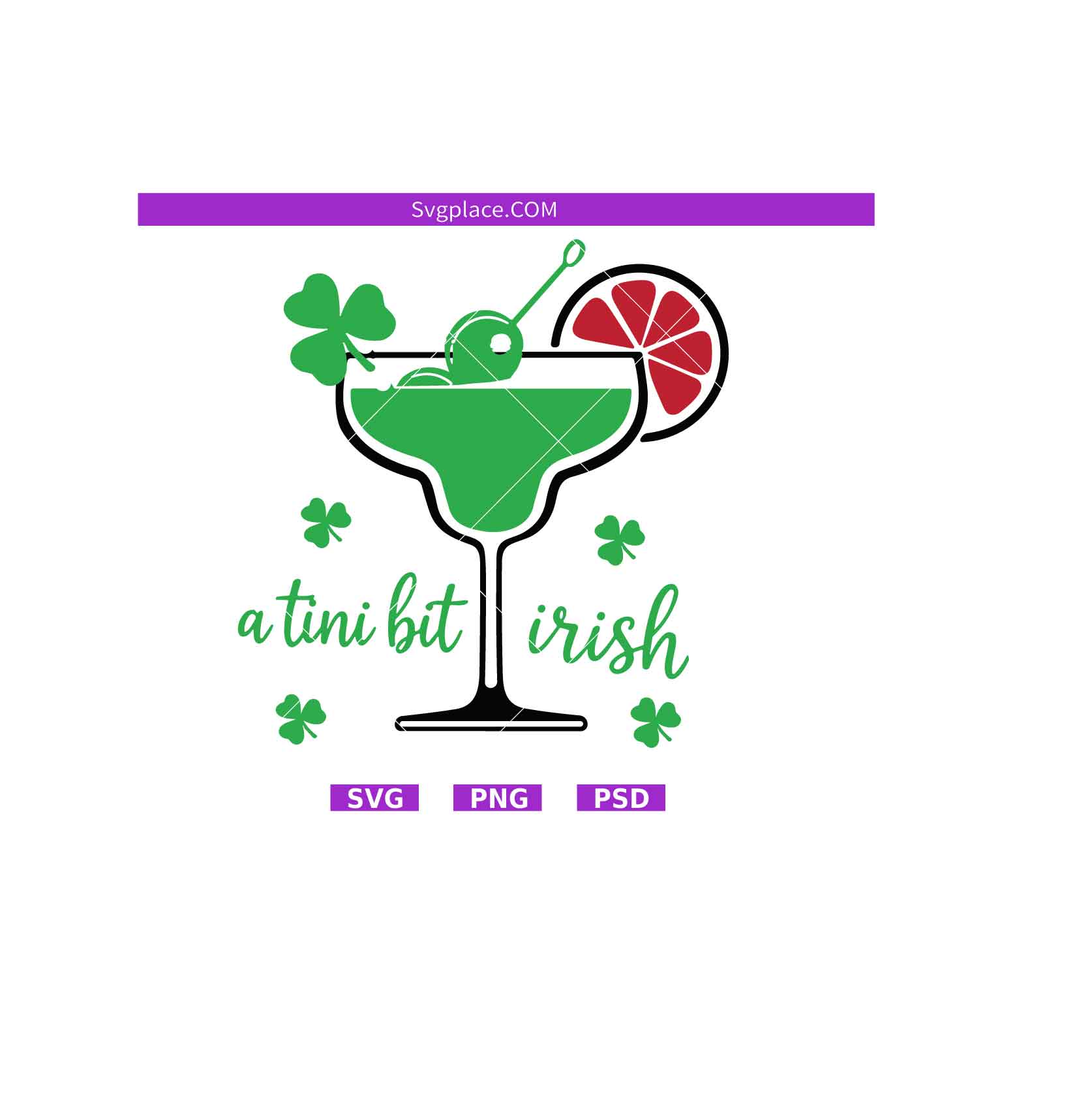 SVG Template A Tini Bit Irish Svg,